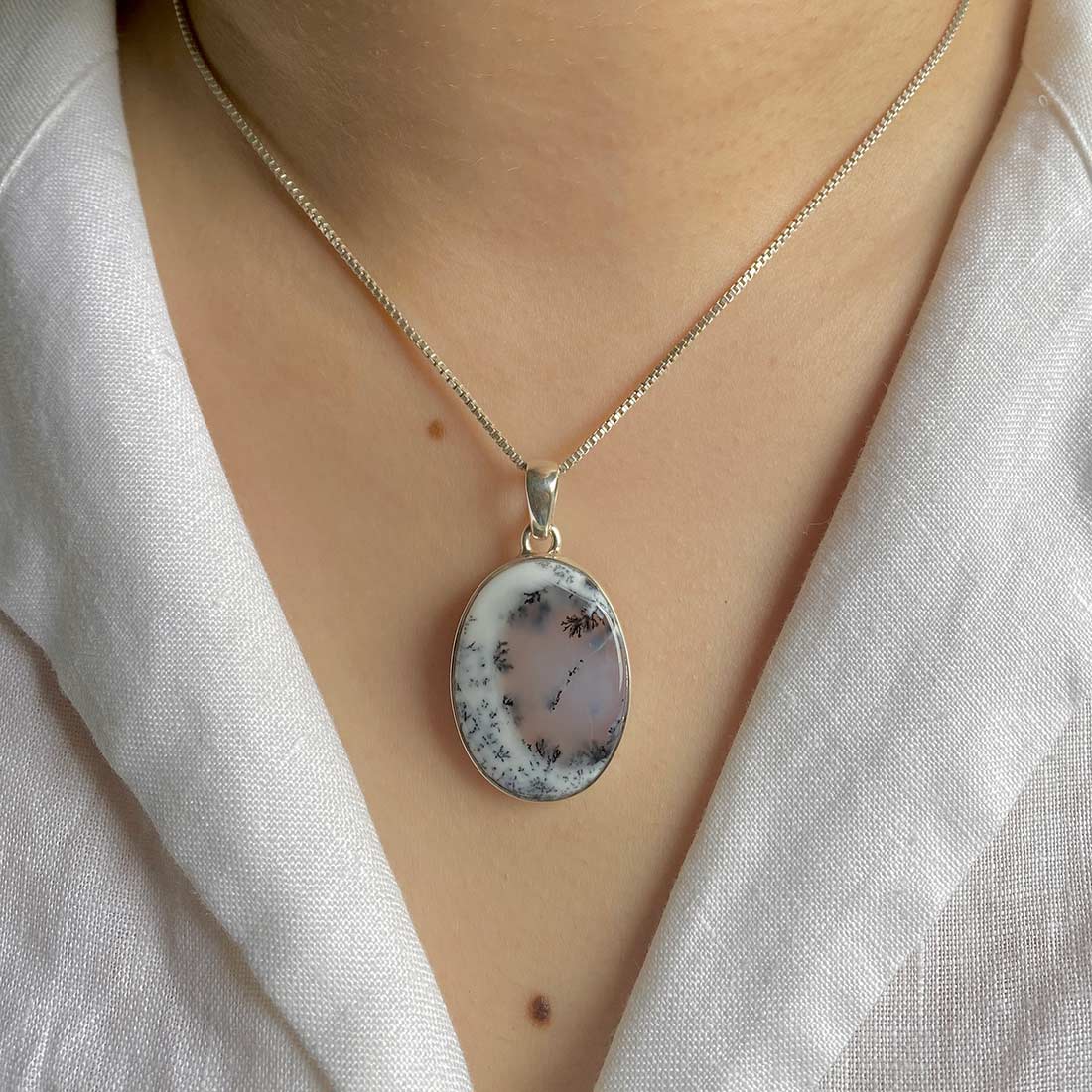 Dendritic Agate Pendant-(DDA-P-10.)
